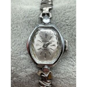 Vintage Ladies Westclox 17 Jewels Mechanical Silver Tone Watch WORKS